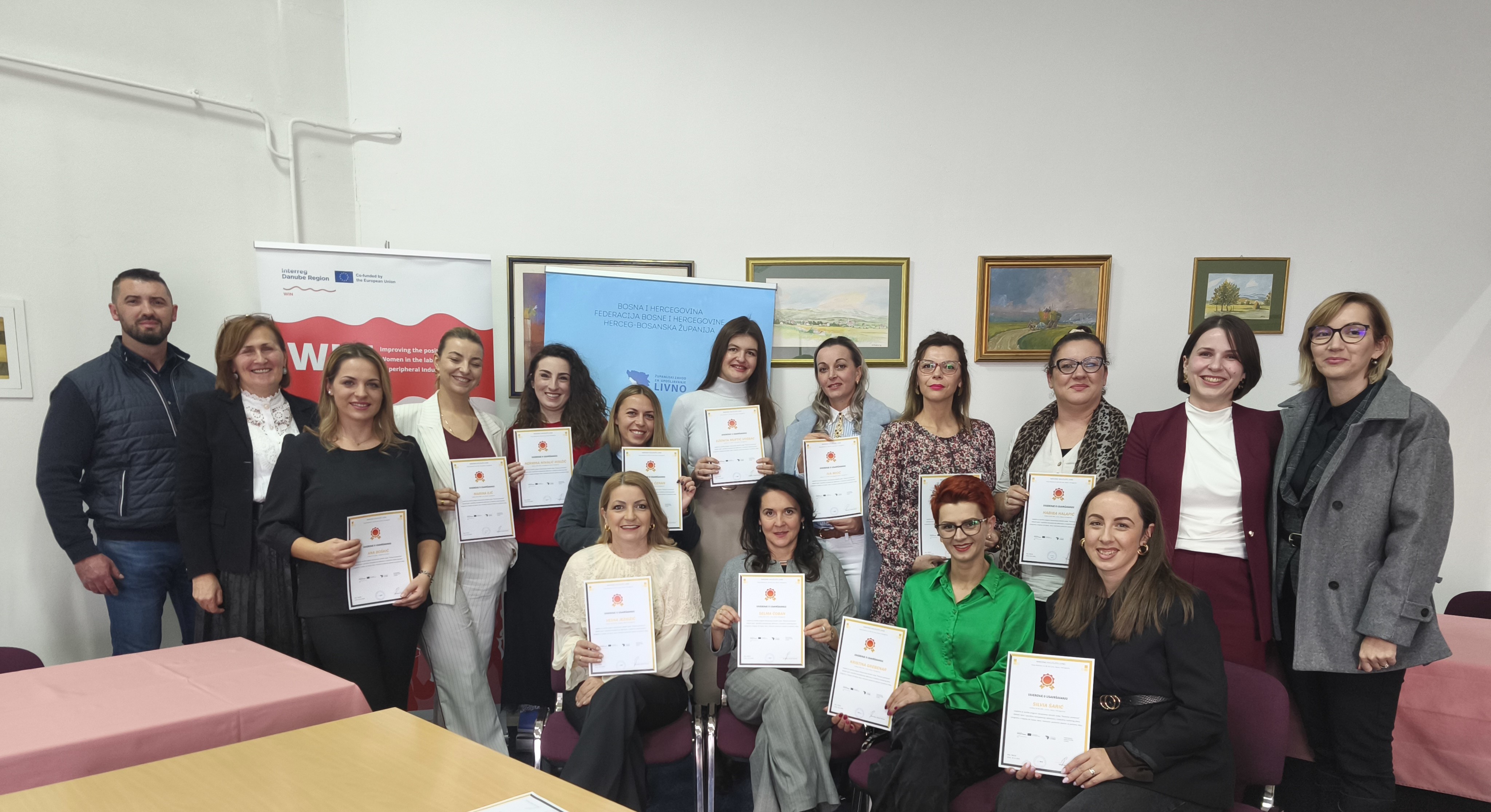 Održana fokus grupa i dodjela certifikata u okviru projekta WIN: Unapređenje položaja žena na tržištu rada u HBŽ